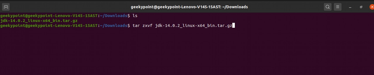 java jdk archive install step one