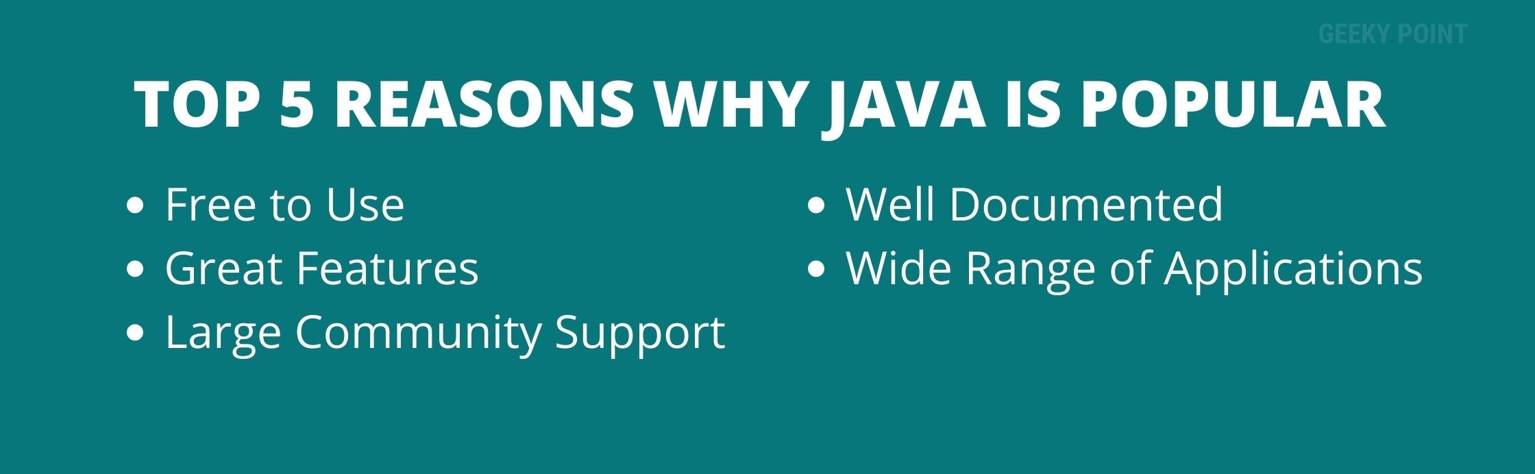 Top 5 reasons why java is popular