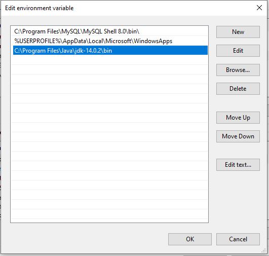 set environment variable in windows